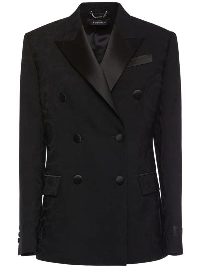 luisaviaroma versace|Barocco tailored wool jacket .